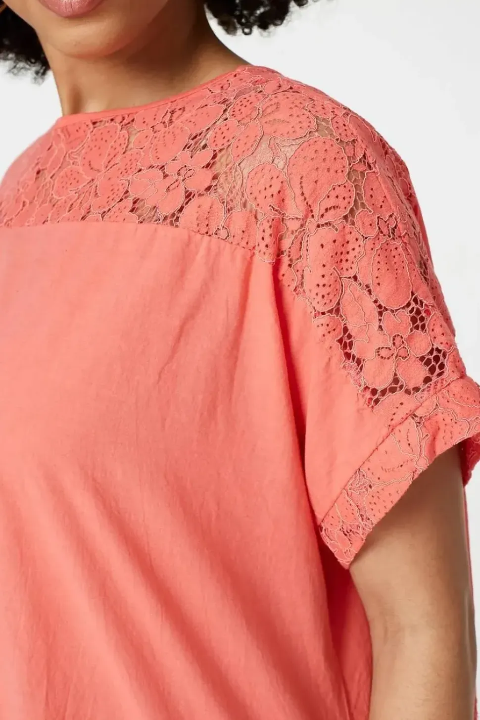 Broderie Anglaise Oversized Blouse