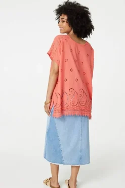 Broderie Anglaise Oversized Blouse
