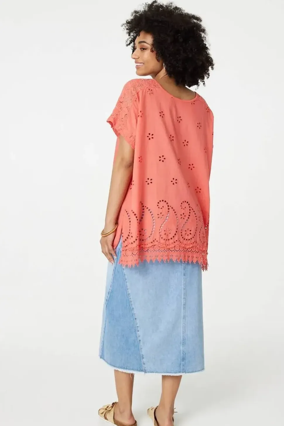 Broderie Anglaise Oversized Blouse