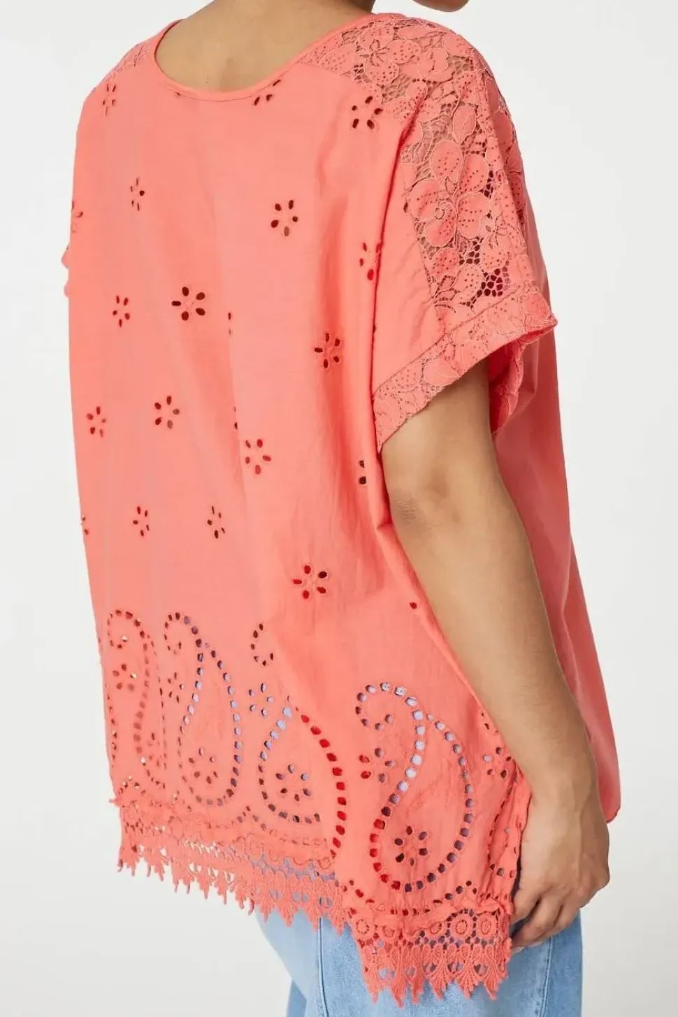 Broderie Anglaise Oversized Blouse