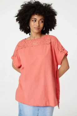 Broderie Anglaise Oversized Blouse