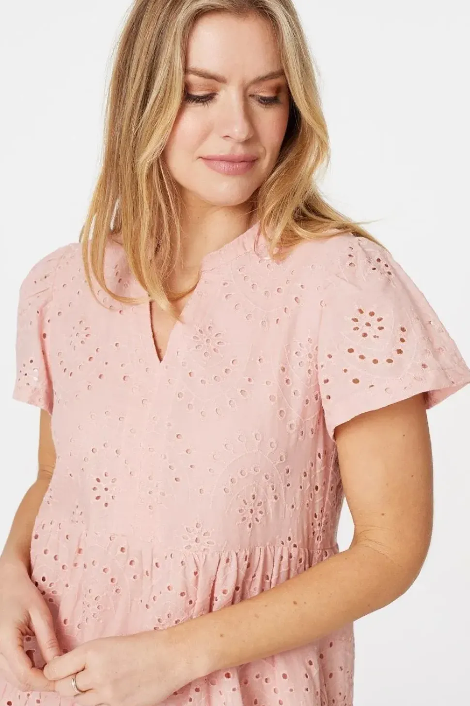 Broderie Anglaise Short Dress