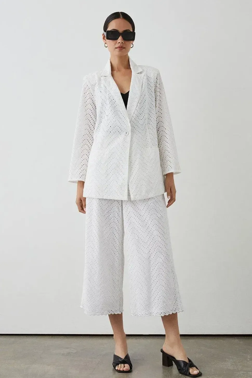Broderie Blazer 3/4 Sleeve