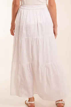 Broderie Detail Maxi Skirt
