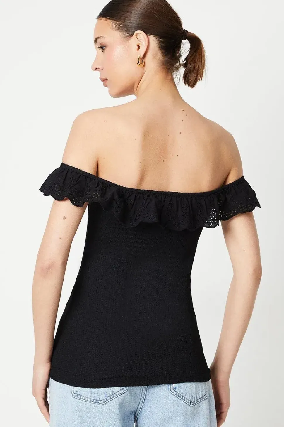 Broderie Frill Square Neck Vest