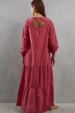 Broderie Ladder Trim Maxi Dress