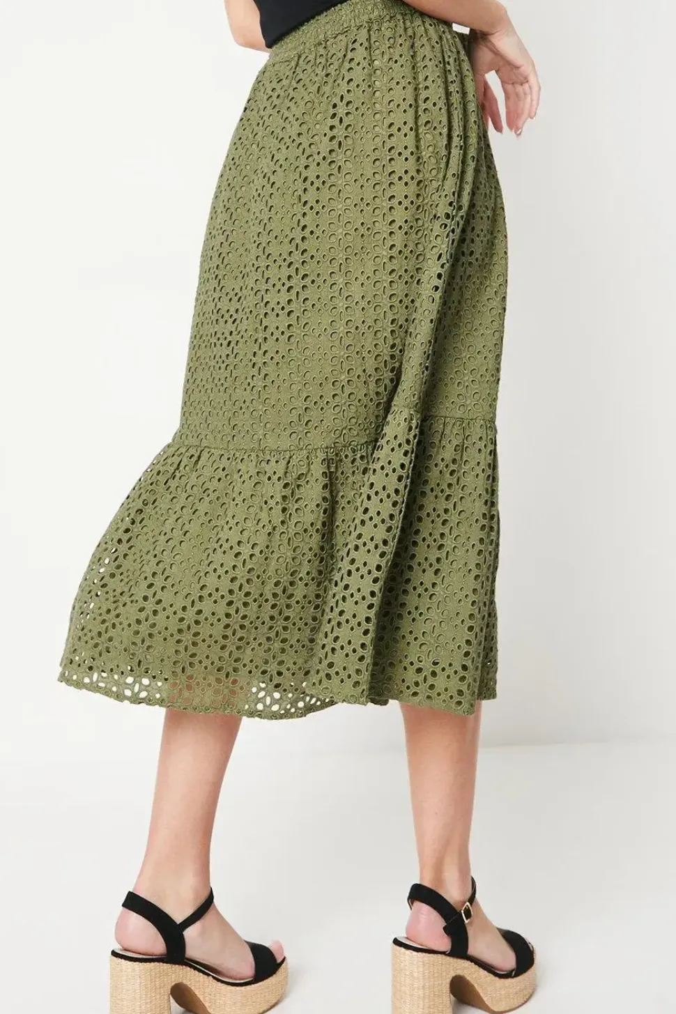 Broderie Midi Skirt