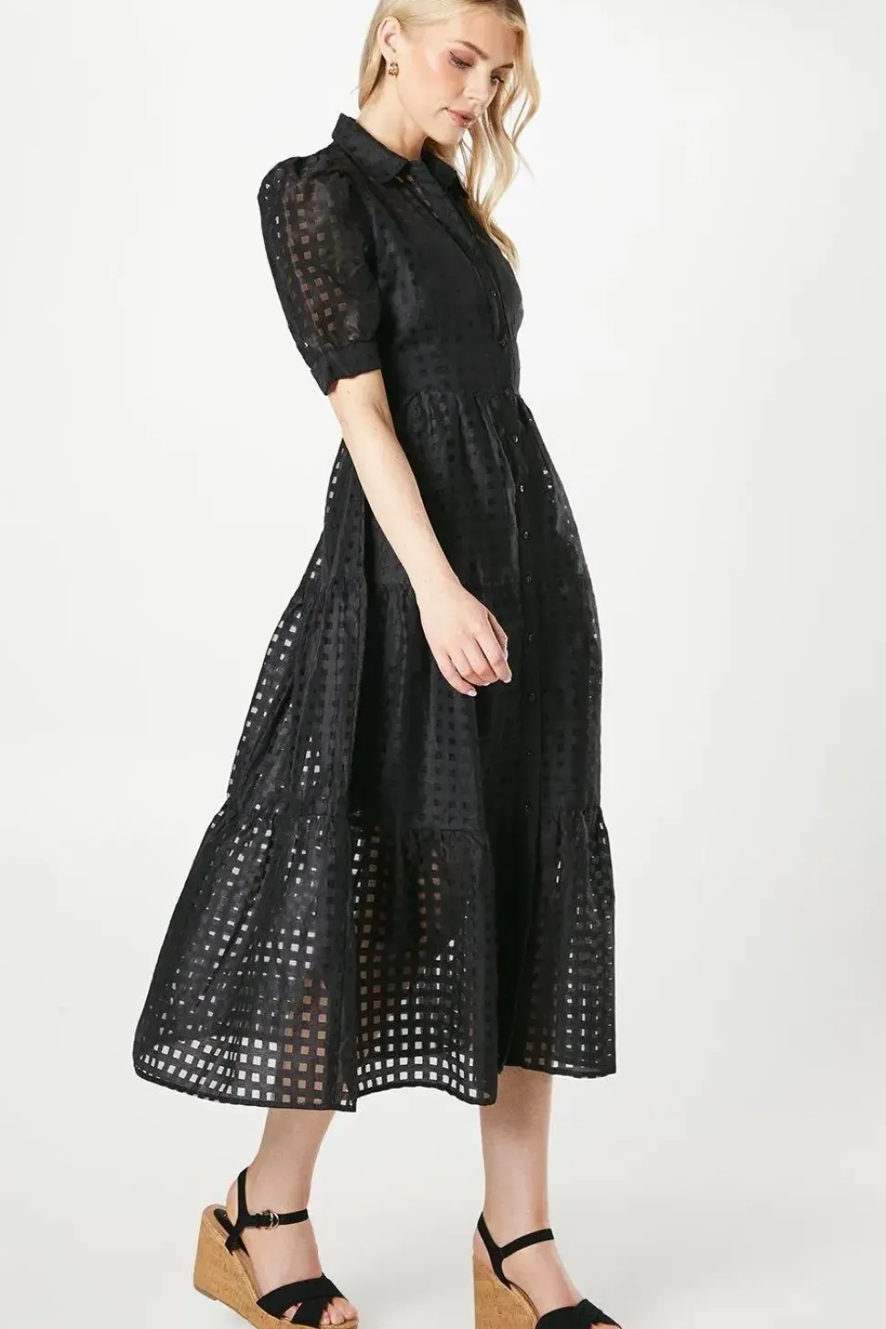 Broderie Patch Pocket Shirt Dress