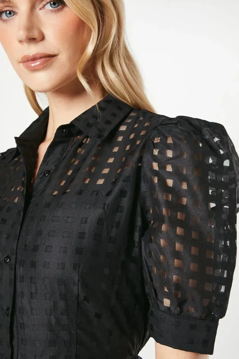 Broderie Patch Pocket Shirt Dress