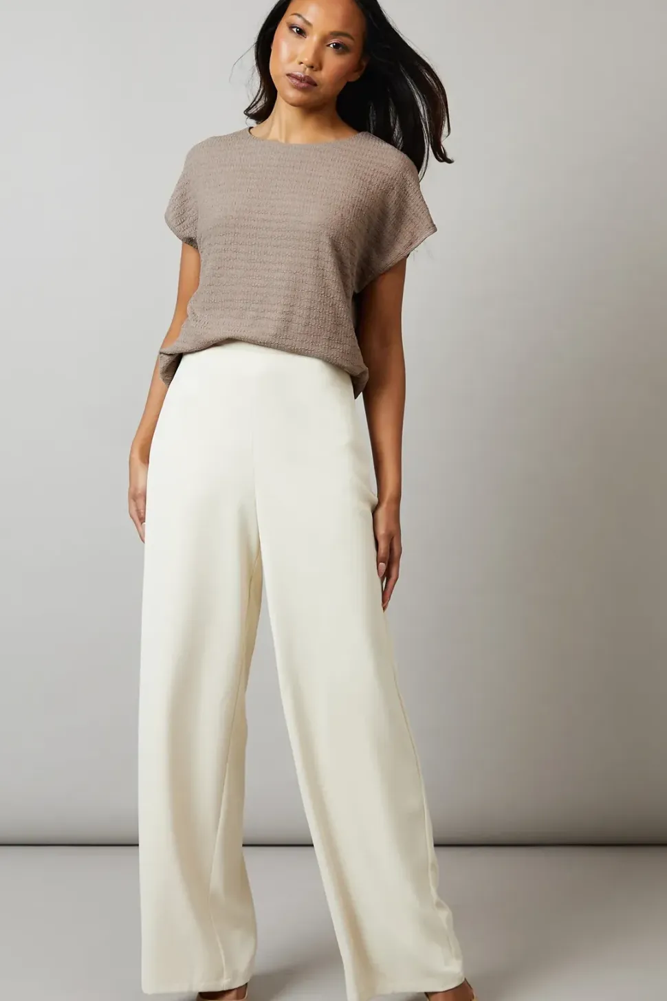 Brown Textured Jersey T -Shirt