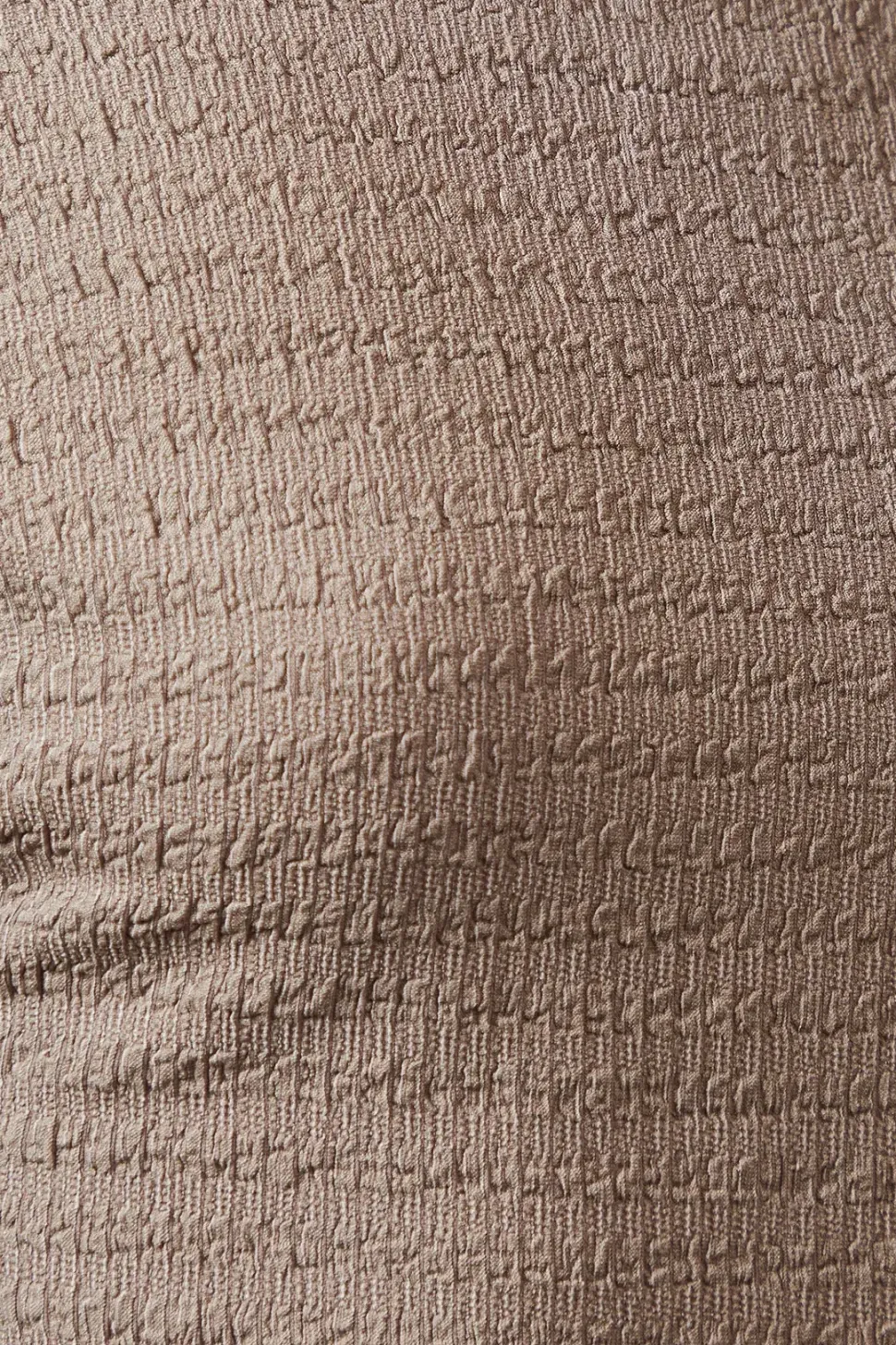 Brown Textured Jersey T -Shirt