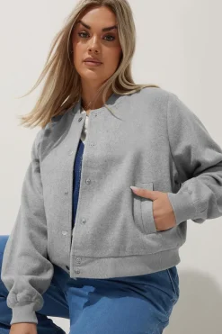 Brushed Bomber Jacket