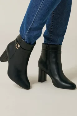 Buckle Detail Ankle Boots