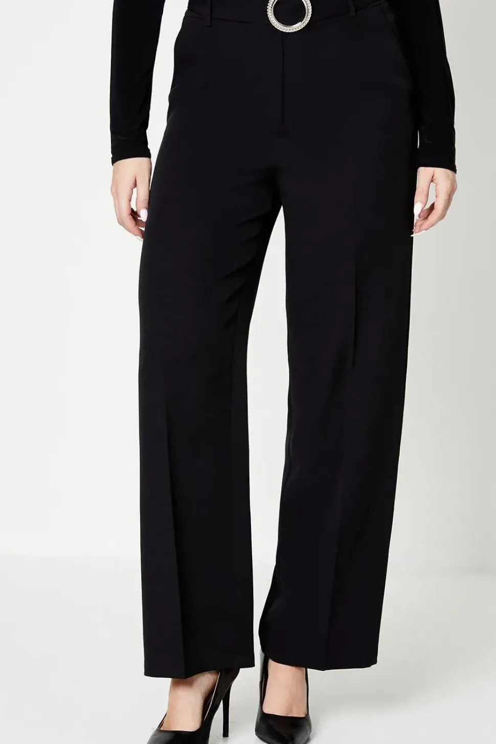 Buckle Straight Leg Trouser