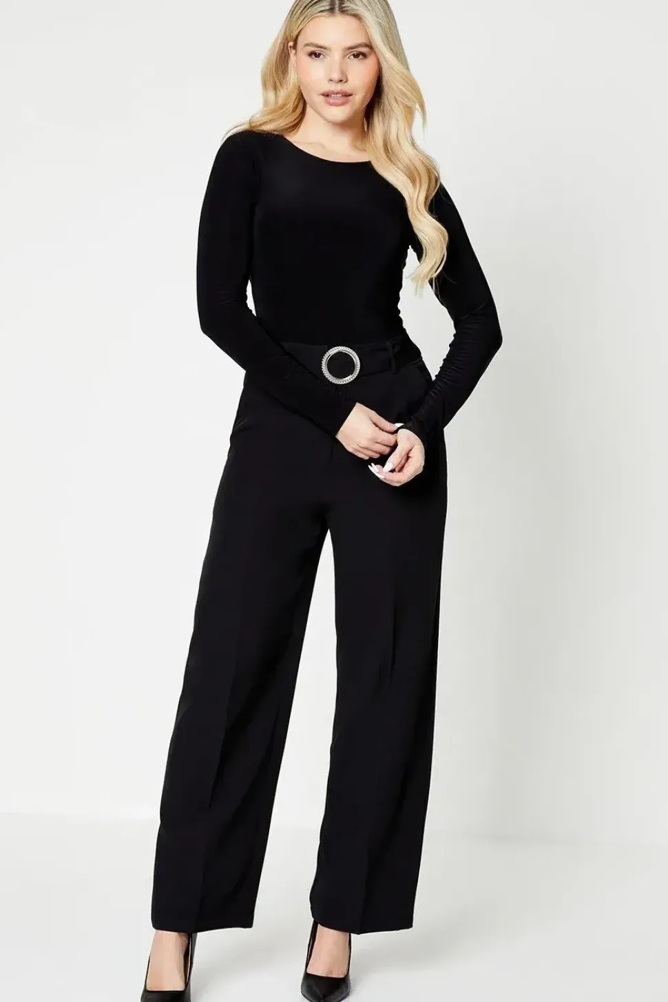 Buckle Straight Leg Trouser