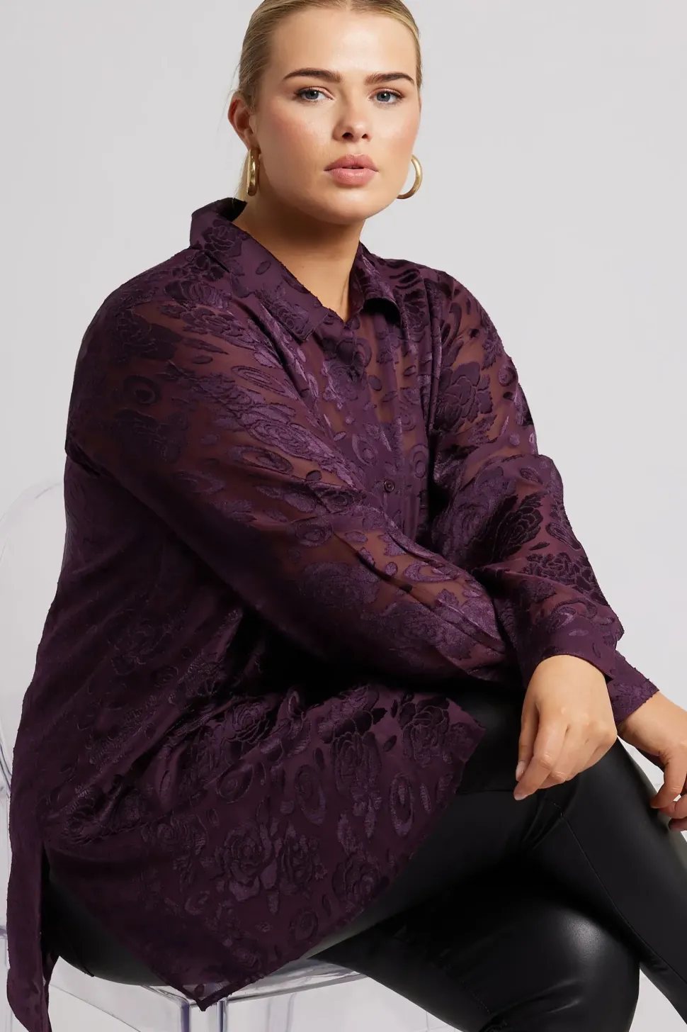 Burnout Floral Shirt