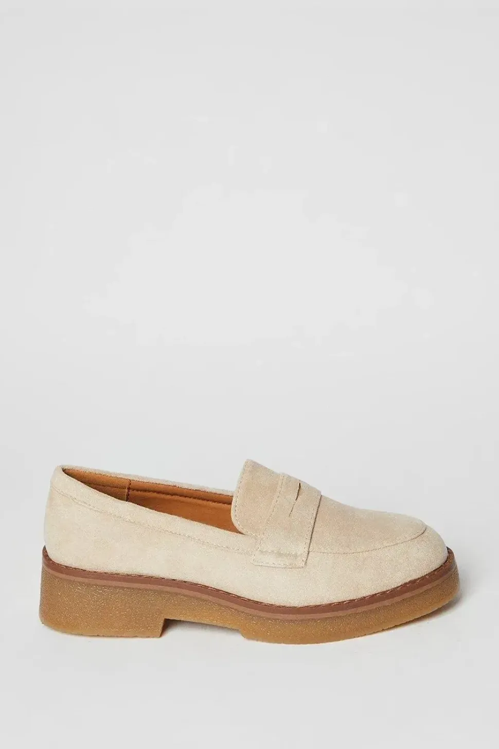 Buttercup Faux Suede Chunky Penny Loafers