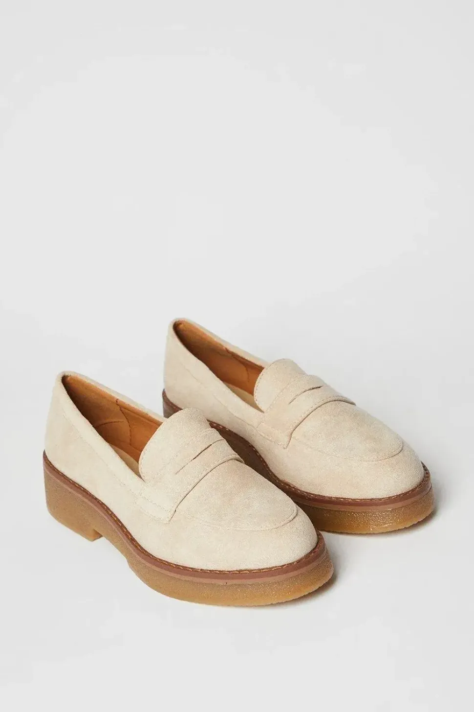 Buttercup Faux Suede Chunky Penny Loafers