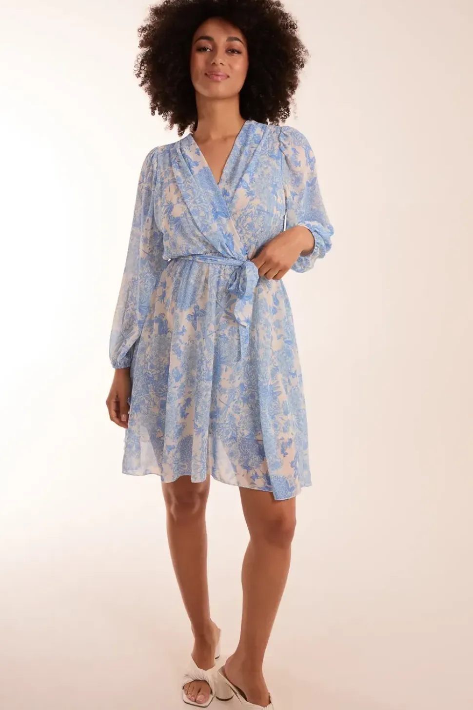 Butterfly Floral Wrap Dress