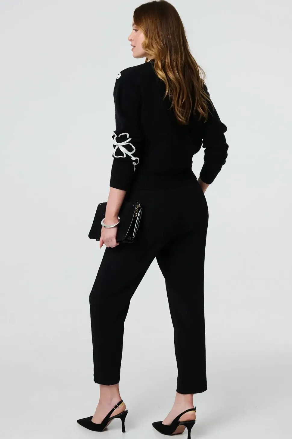 Butterfly Print Embellished Jumper