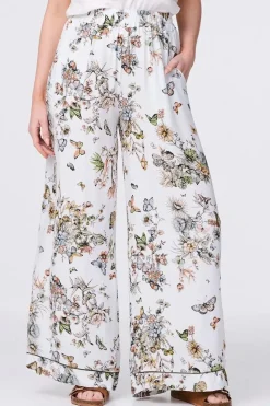 Butterfly Print High Rise Relaxed Trousers