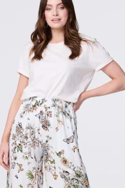 Butterfly Print High Rise Relaxed Trousers