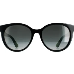 Butterfly Shiny Black Grey Nylon Gradient GG0713S Sunglasses