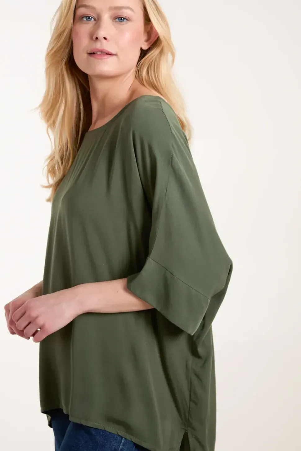 Button Back Viscose Top