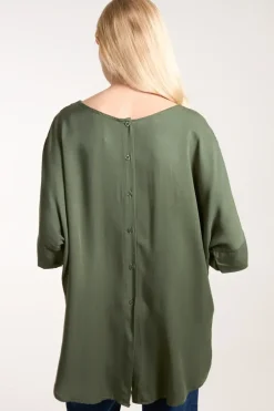 Button Back Viscose Top