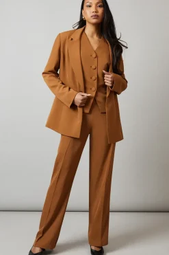 Button Detail Double Breasted Blazer