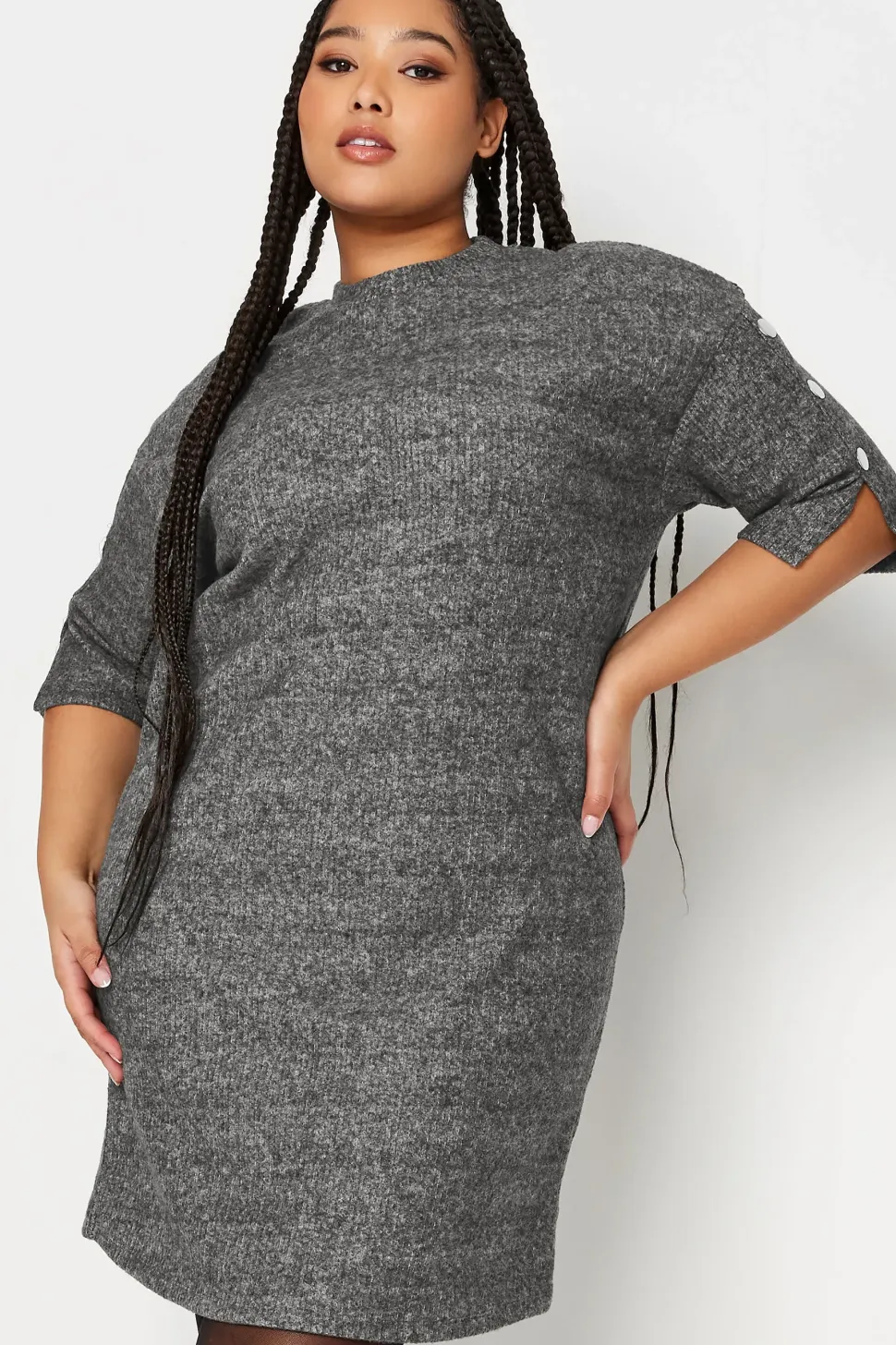 Button Detail Mini Dress