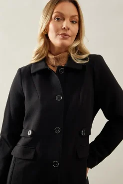 Button Detail Pea Coat