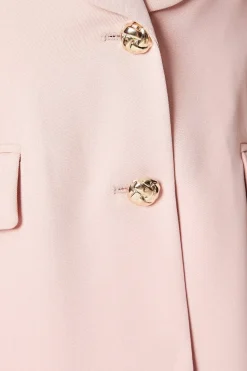 Button Detail Shawl Collar Blazer