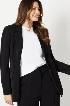 Button Detail Single Breasted Blazer