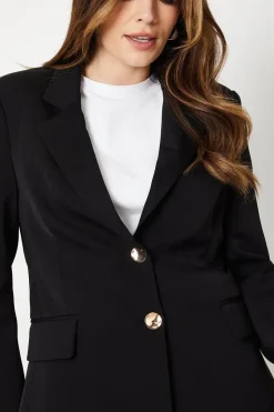 Button Detail Single Breasted Blazer