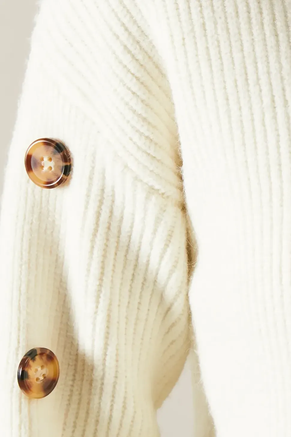 Buttoned Sleeve High Neck Tunic