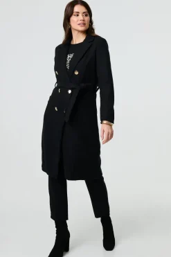 Button Front Tailored Coat