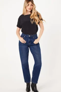 Button Shoulder Roll Sleeve