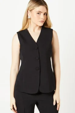 Button Tab Detail Waistcoat