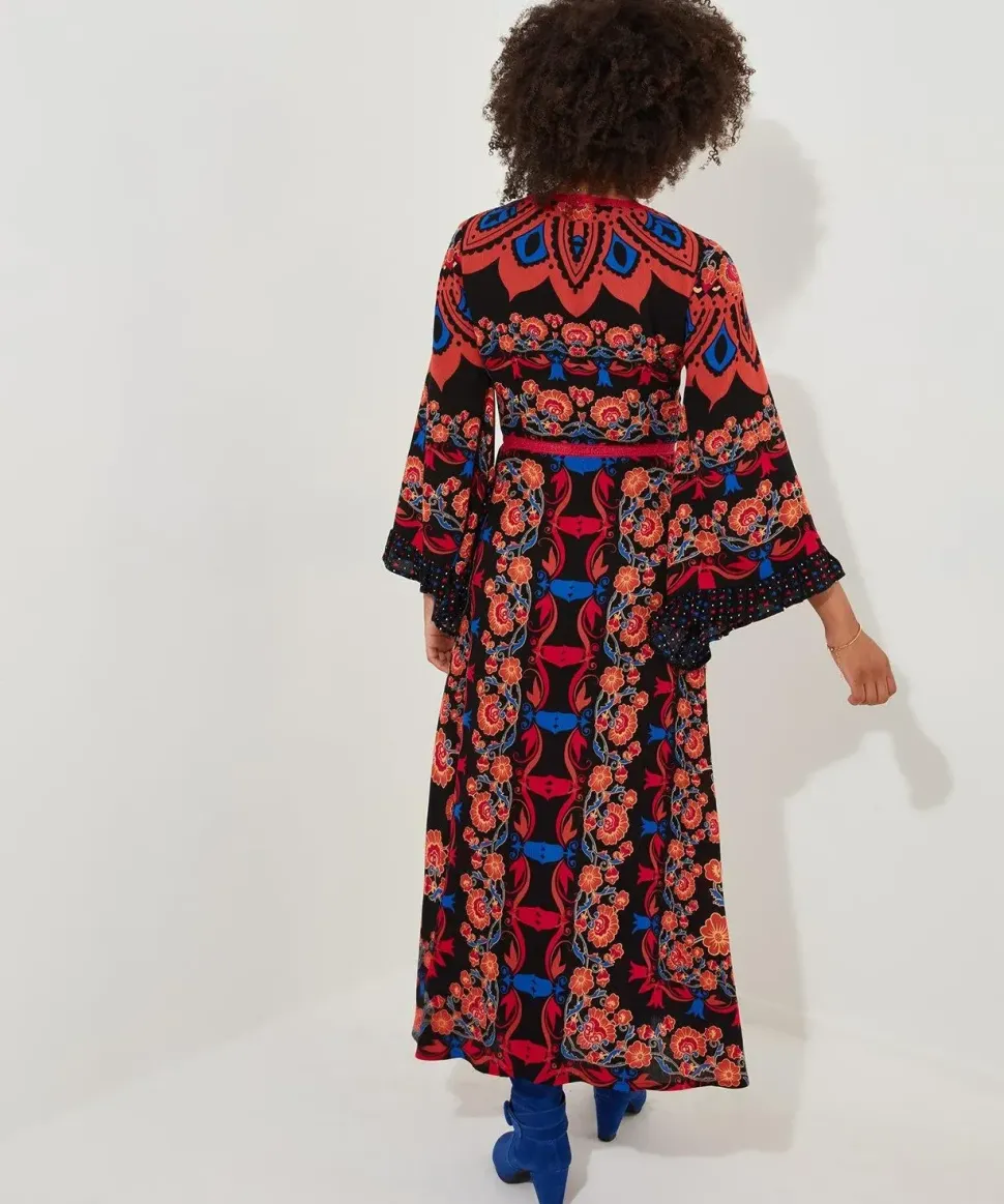 Button-Through Boho Maxi Dress