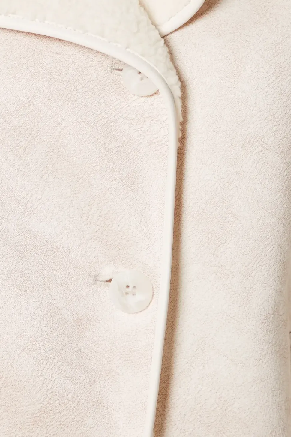 Button Through Borg Aviator Jacket