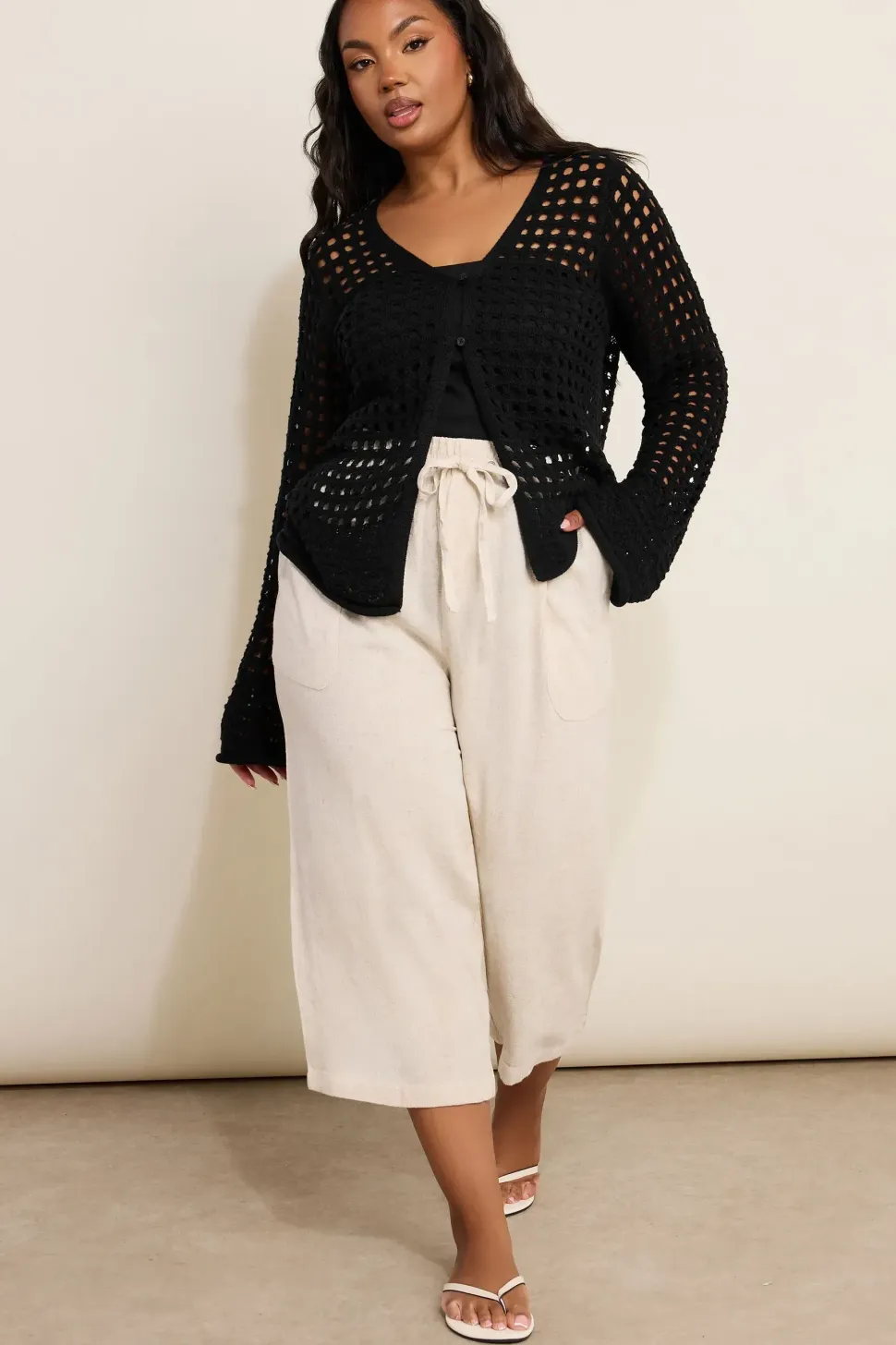 Button Through Crochet Cardigan