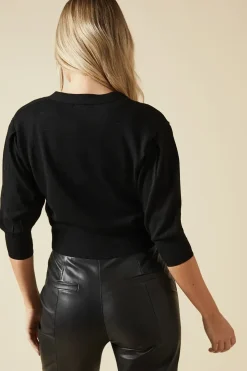Button Through Cropped Cardigan