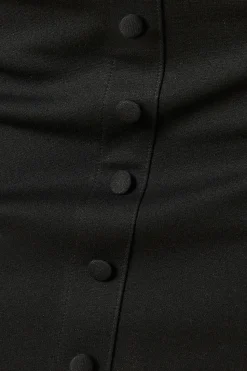 Button Through Ponte Mini Skirt