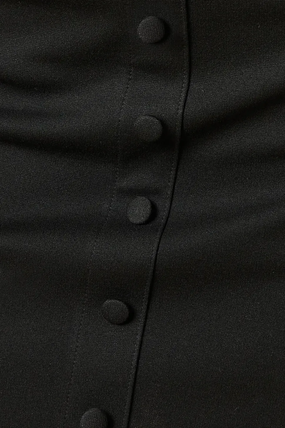 Button Through Ponte Mini Skirt