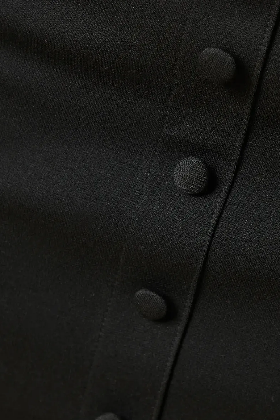 Button Through Ponte Mini Skirt