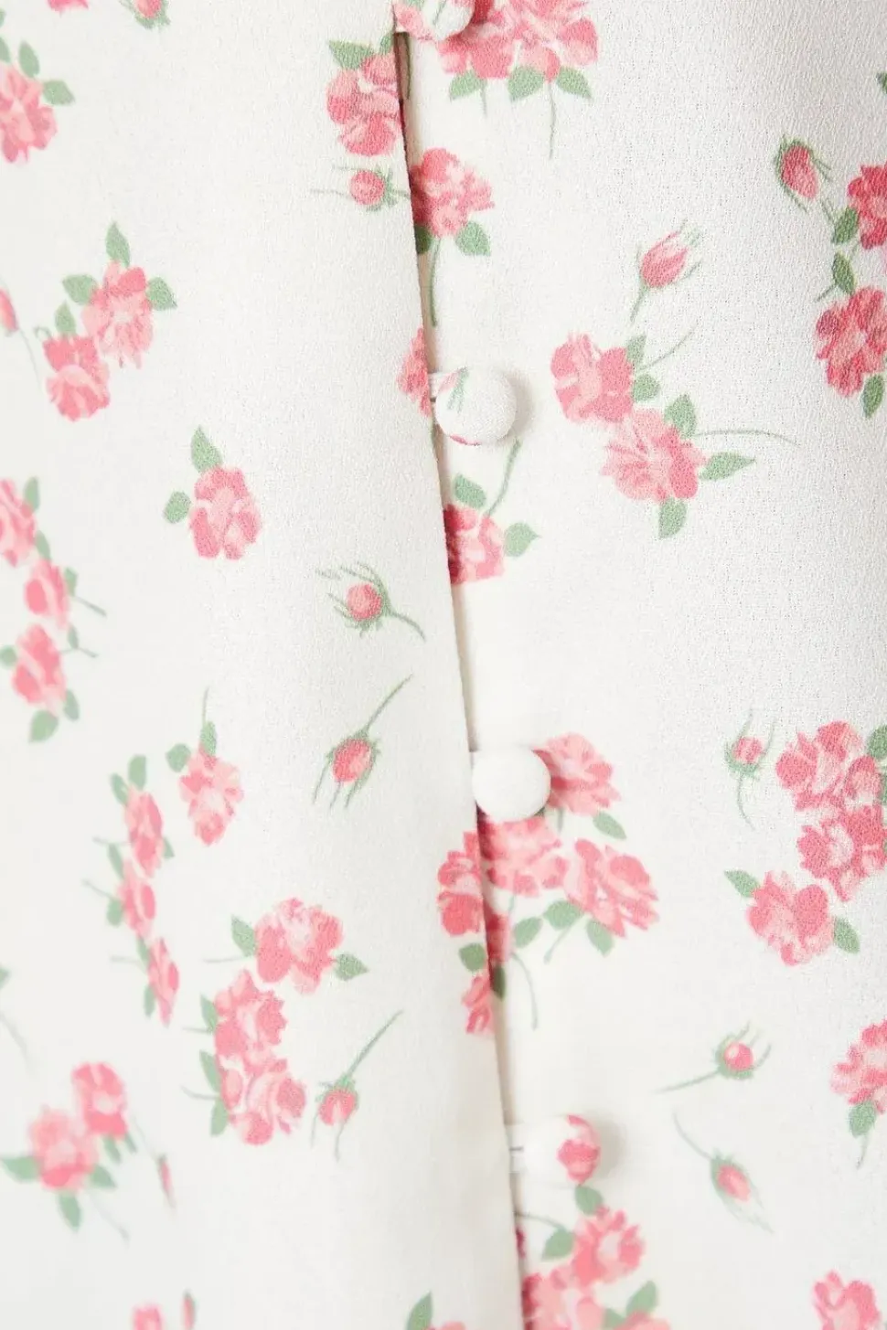 Button Through Short Sleeve Tea Blouse