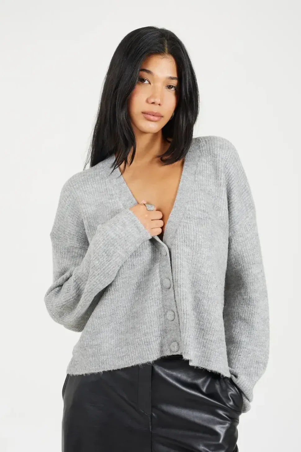 Button Through Soft Knit Cardigan