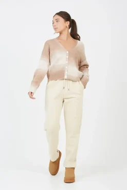 Button Through Space Dye Cardigan