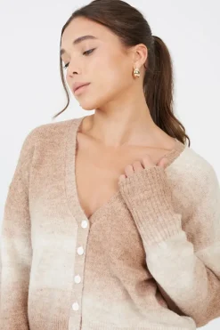 Button Through Space Dye Cardigan